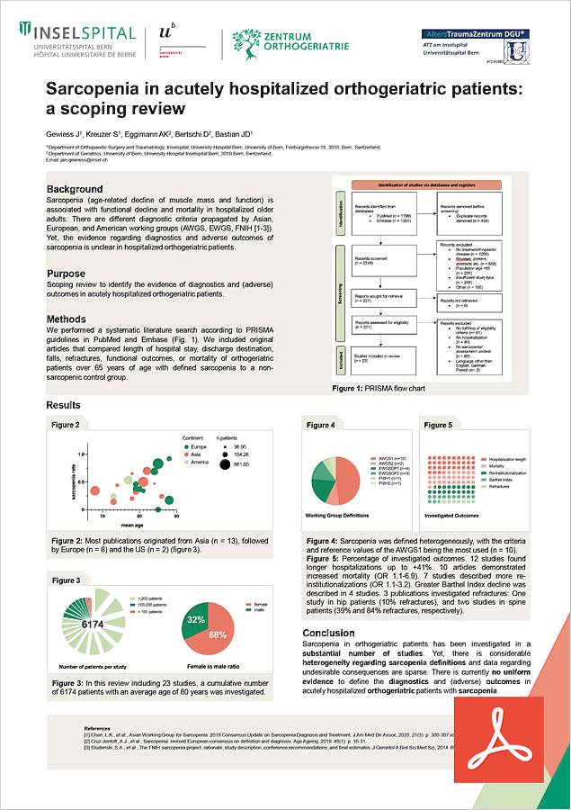 Poster OGD 2023 - Sarcopenia in acutely hospitalized orthogeriatric patients: a scoping review