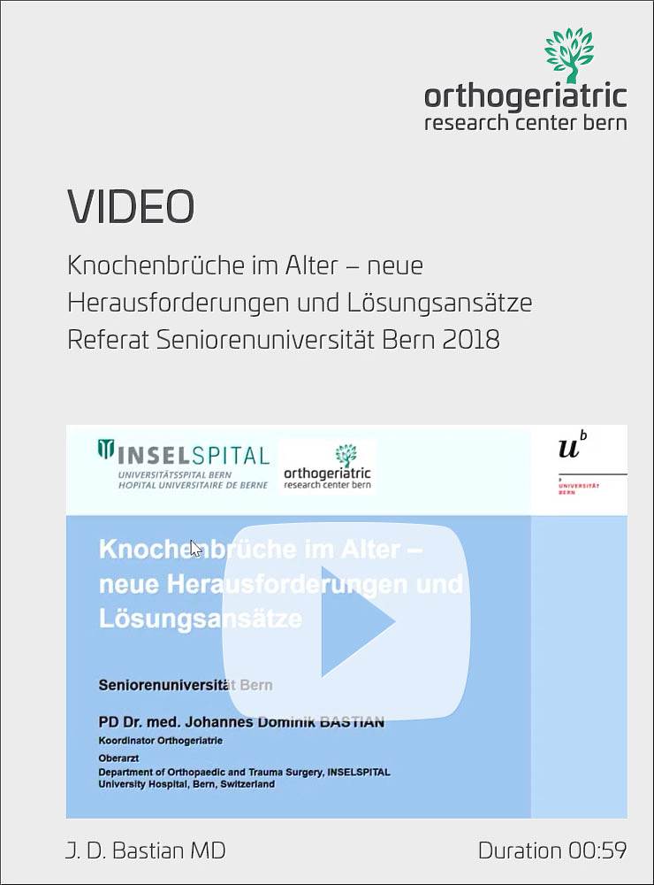 Knochenbrüche im Alter - neue Herausforderungen und Lösungsansätze