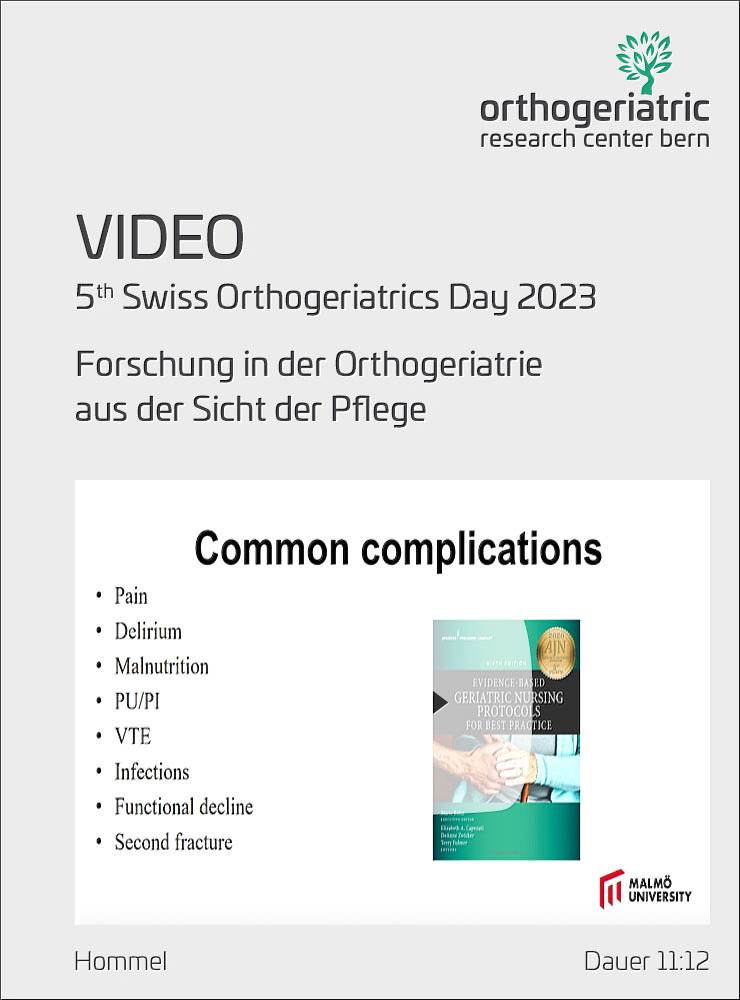 Research in orthogeriatrics from the nursing perspective